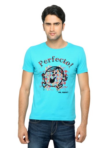 Mr. Men Printed Blue T-shirt
