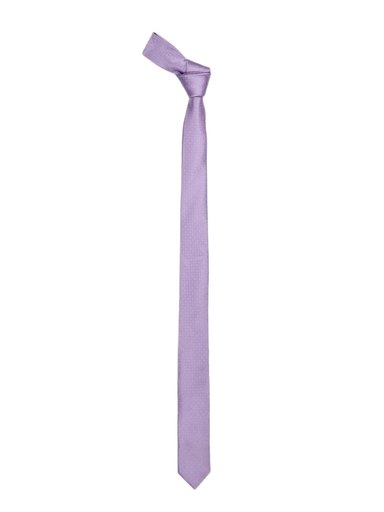 Reid & Taylor Men Lavender Self Patterned Tie
