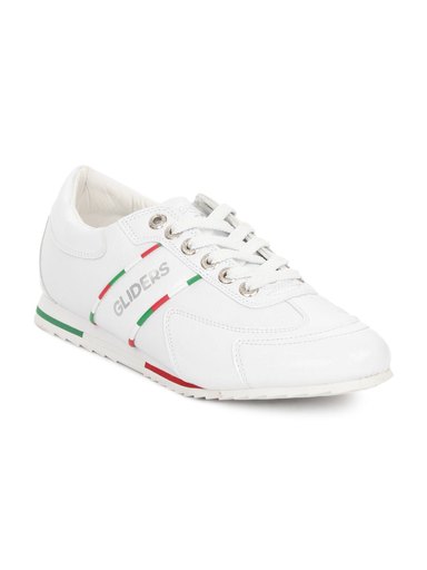 Gliders Men White Casual Shoes