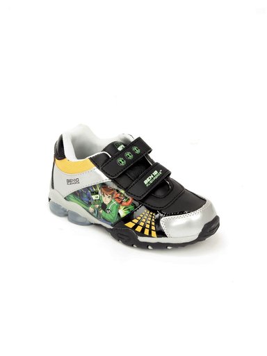 Ben 10 Boys Black & Silver Shoes