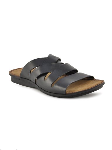 Clarks Men Vieri Deck Leather Black Sandals