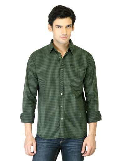 Highlander Men Green Check Shirt