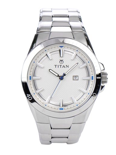 Titan Men White Dial Watch