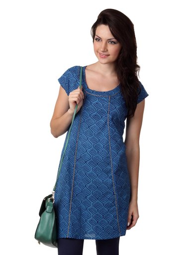 Alma Women Blue Kurta