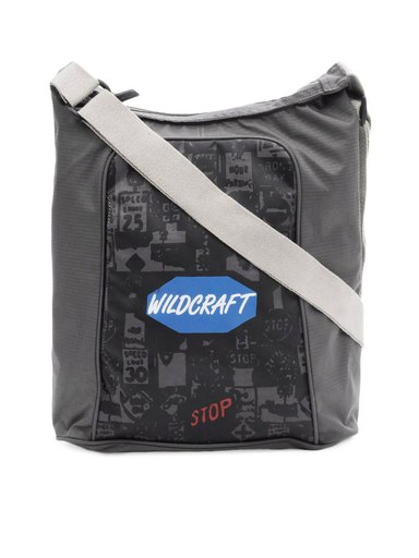 Wildcraft Unisex Grey Printed Sling Bag