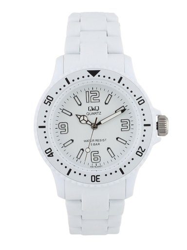 Q&Q Men White Analog Watch